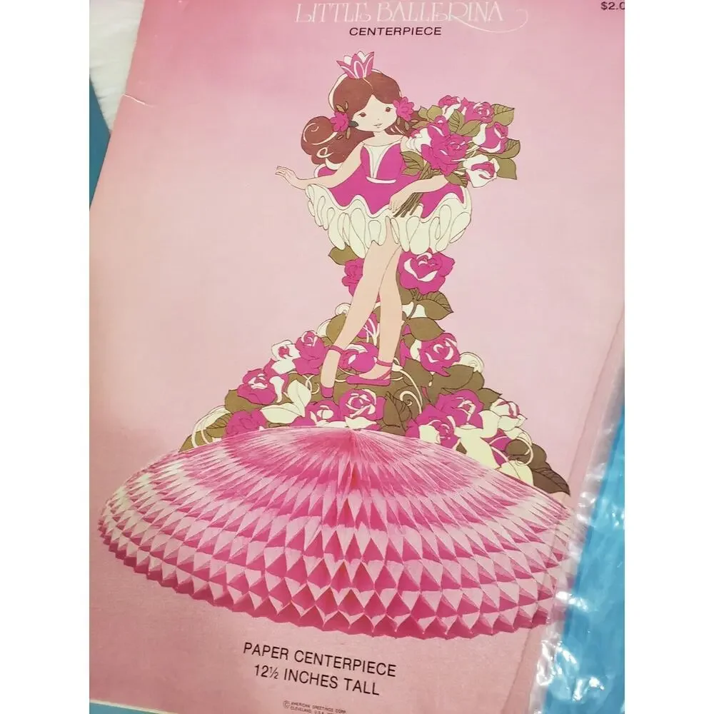 NEW Vintage Birthday Party Decor LOT Ballerina Ballet Dance Centerpiece Die‎ Cut